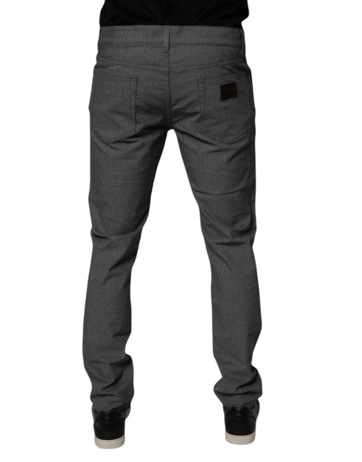 Dolce &amp; Gabbana Gray Cotton Stretch Skinny Denim Jeans