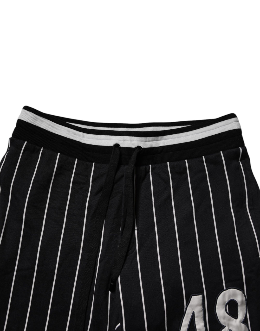 Dolce &amp; Gabbana Black White Stripes Jogger Sweatpants Pants