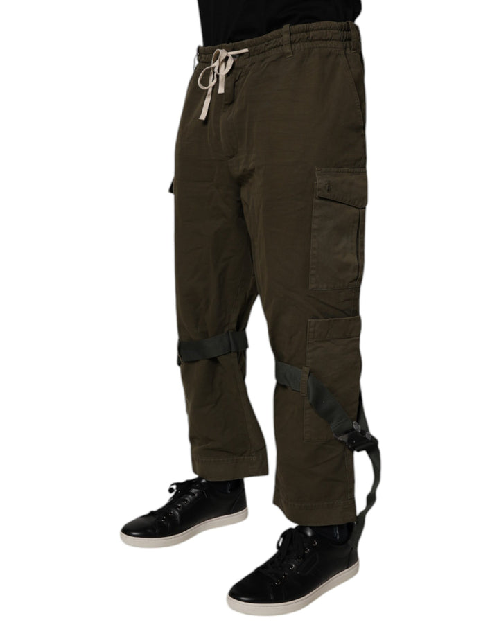 Dolce &amp; Gabbana Brown Cotton Stretch Cargo Pants