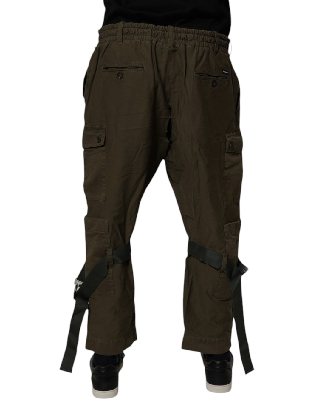 Dolce &amp; Gabbana Brown Cotton Stretch Cargo Pants