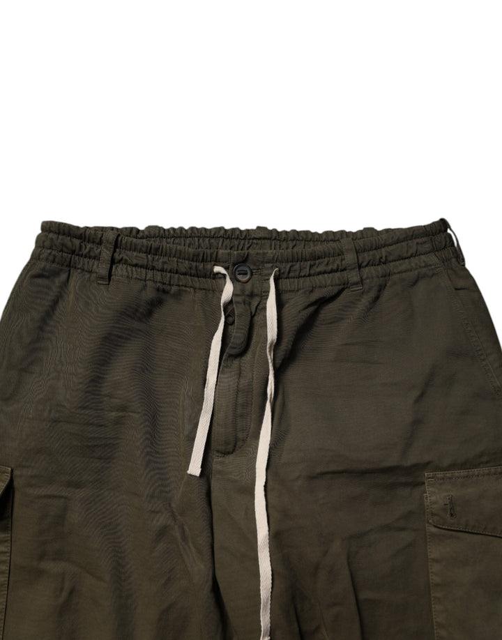 Dolce &amp; Gabbana Brown Cotton Stretch Cargo Pants