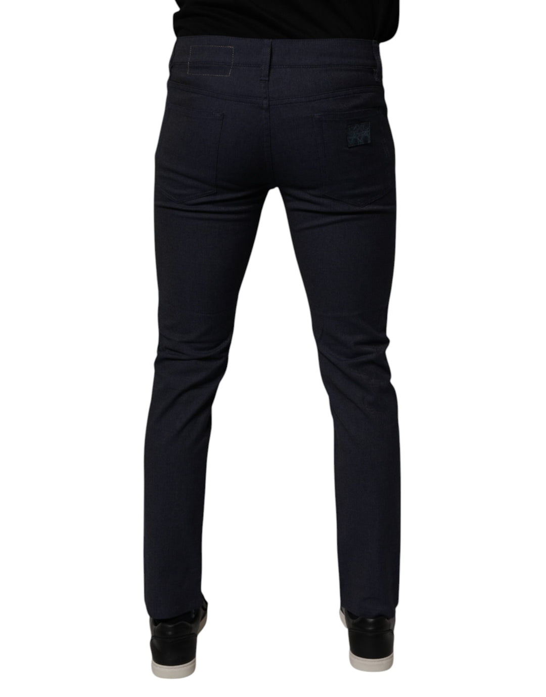 Dolce &amp; Gabbana Dark Blue Cotton Stretch Skinny Denim Jeans