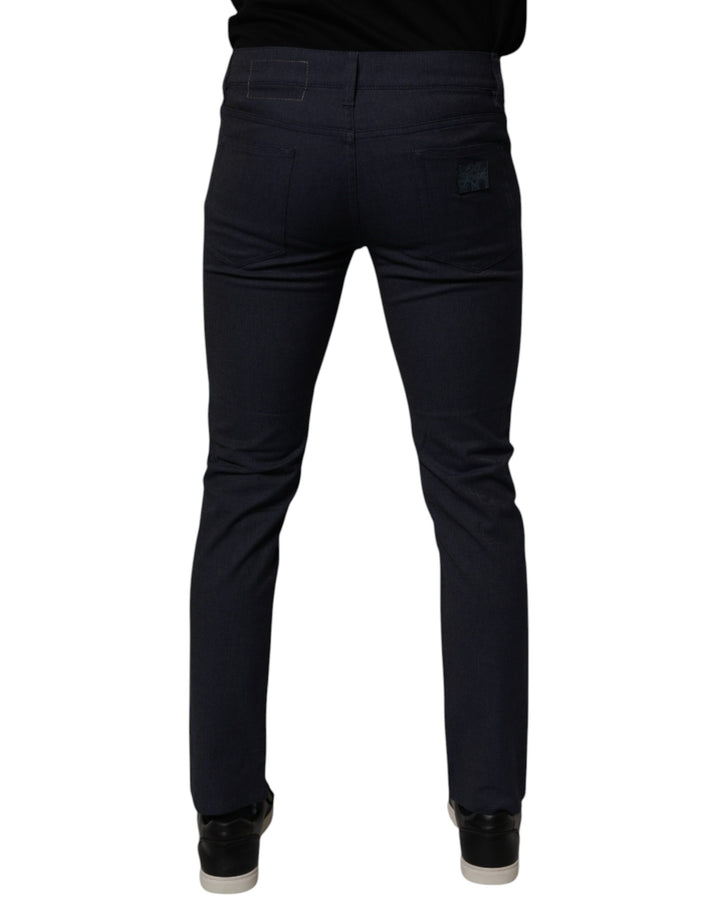 Dolce &amp; Gabbana Dark Blue Cotton Stretch Skinny Denim Jeans