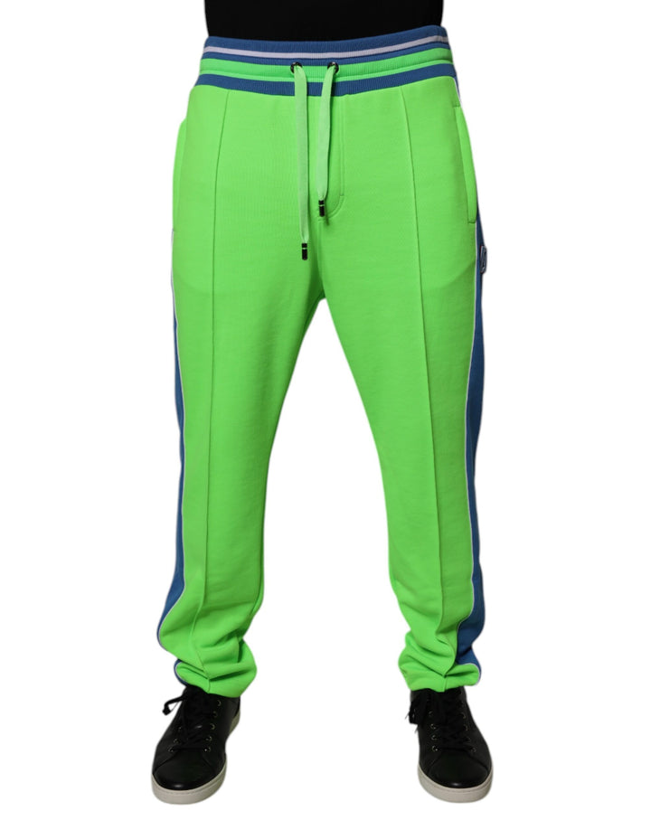 Dolce &amp; Gabbana Green Blue Jogger Sweatpants Pants