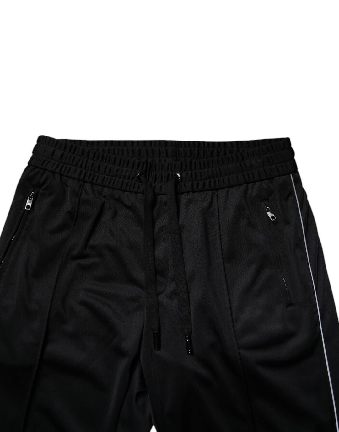 Dolce &amp; Gabbana Black Polyester Men Jogger Sweatpants Pants