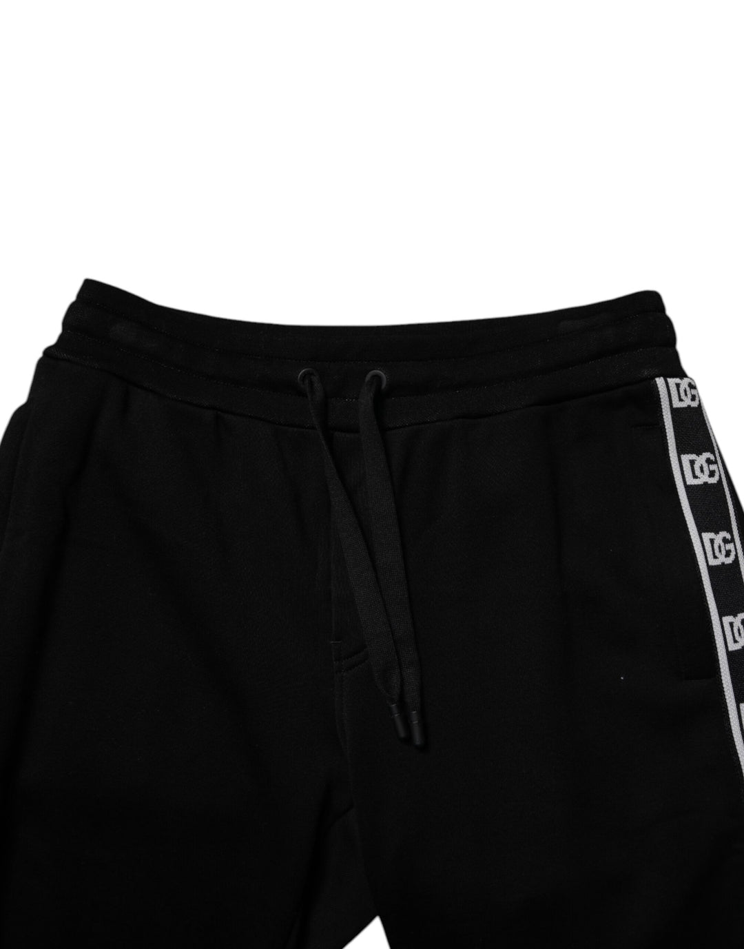 Dolce &amp; Gabbana Black Cotton Blend Cropped Sweatpants Pants