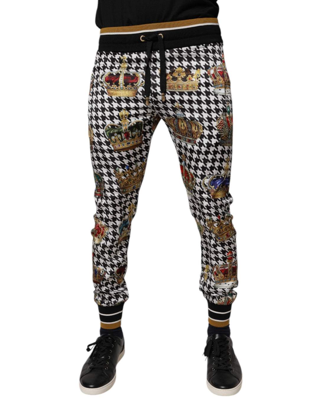 Pantalones deportivos Dolce &amp;amp; Gabbana con corona de pata de gallo multicolor para hombre