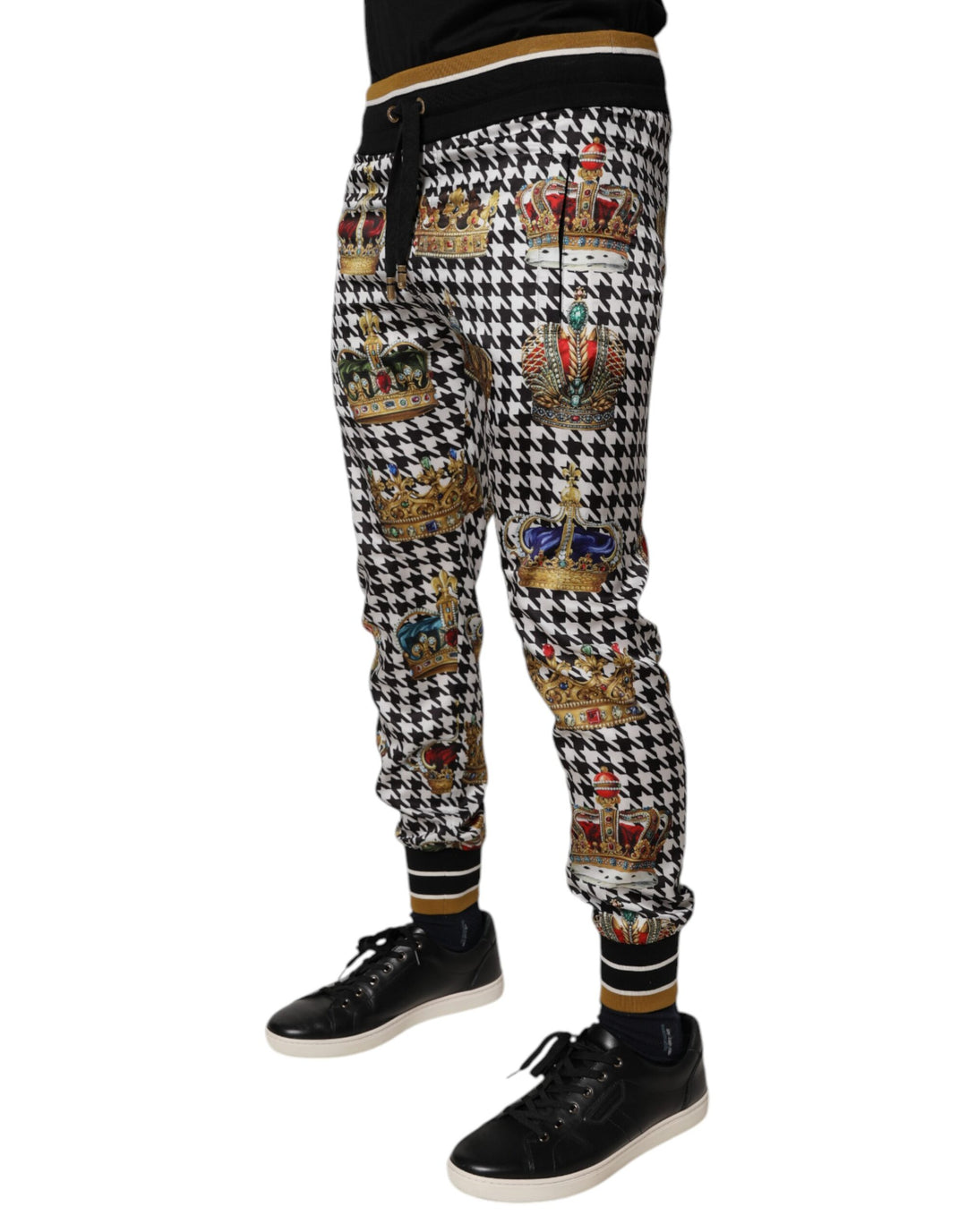Pantalones deportivos Dolce &amp;amp; Gabbana con corona de pata de gallo multicolor para hombre