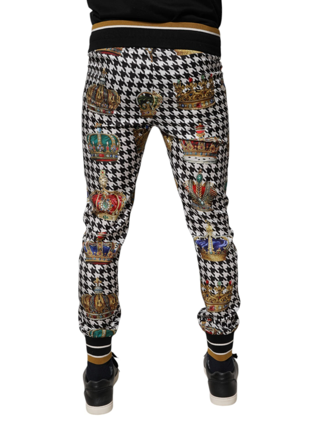 Pantalones deportivos Dolce &amp;amp; Gabbana con corona de pata de gallo multicolor para hombre