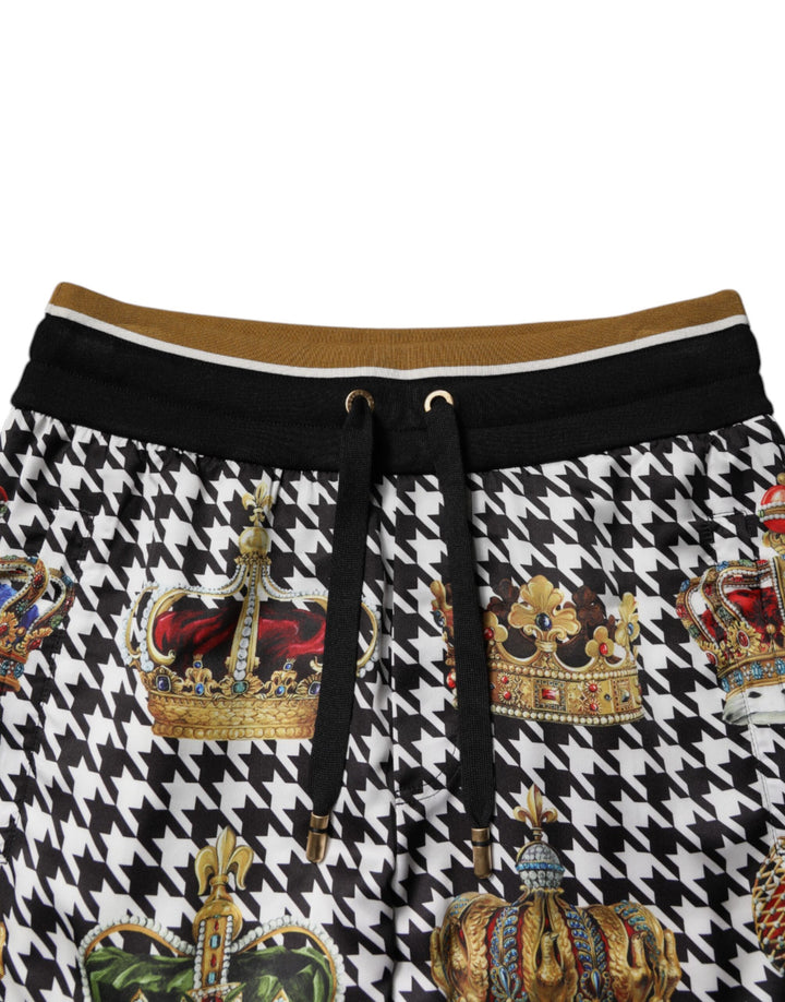 Pantalones deportivos Dolce &amp;amp; Gabbana con corona de pata de gallo multicolor para hombre