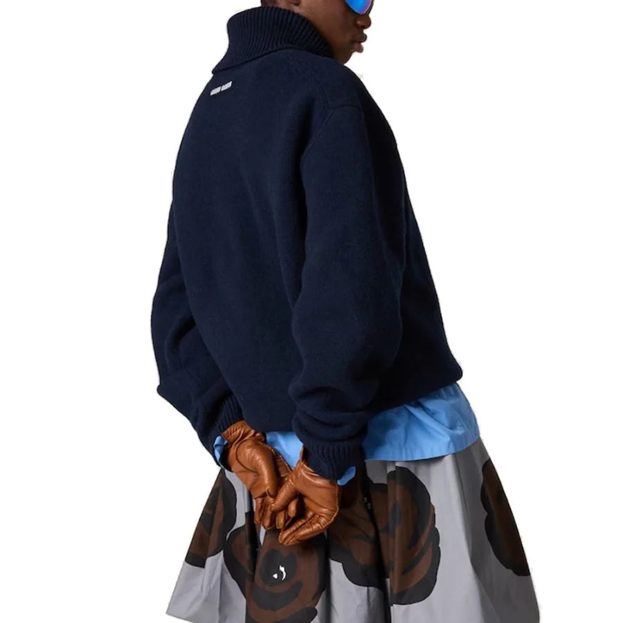 Miu Blue Cashmere Turtleneck