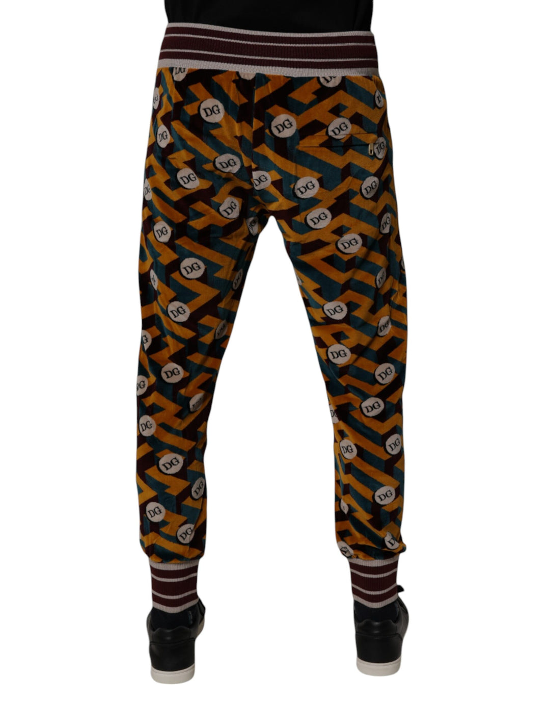 Dolce &amp; Gabbana Multicolor Logo Monogram Jogger Sweatpants Pants