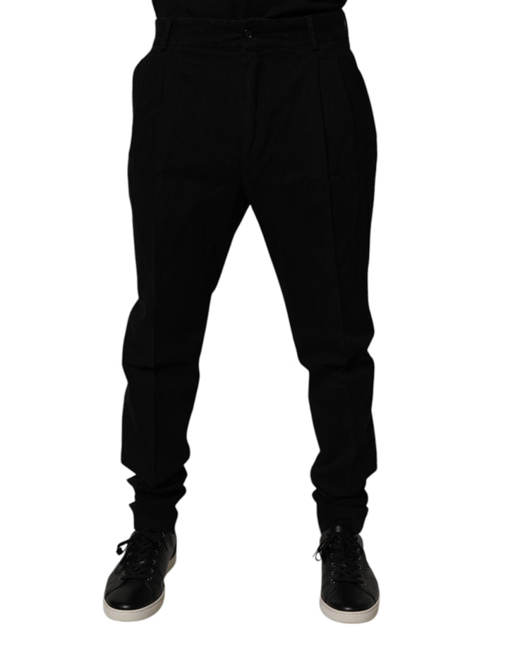 Dolce &amp; Gabbana Black Cotton Stretch Skinny Pants