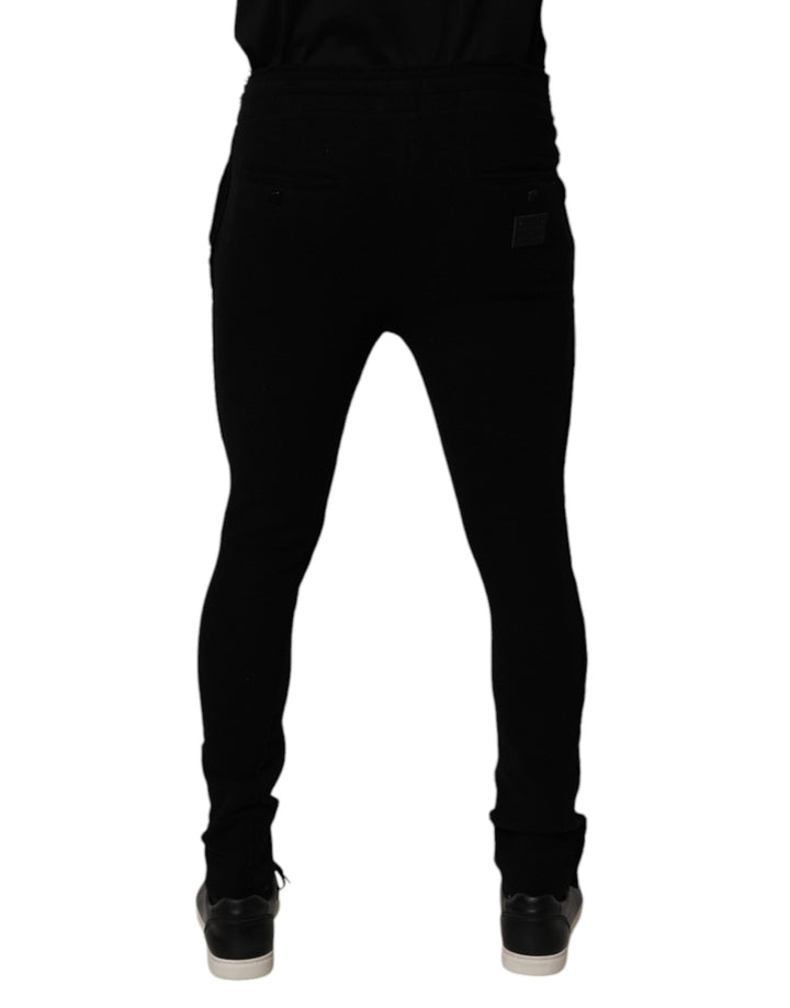 Dolce &amp; Gabbana Black Cashmere Jogger Men Sweatpants Pants