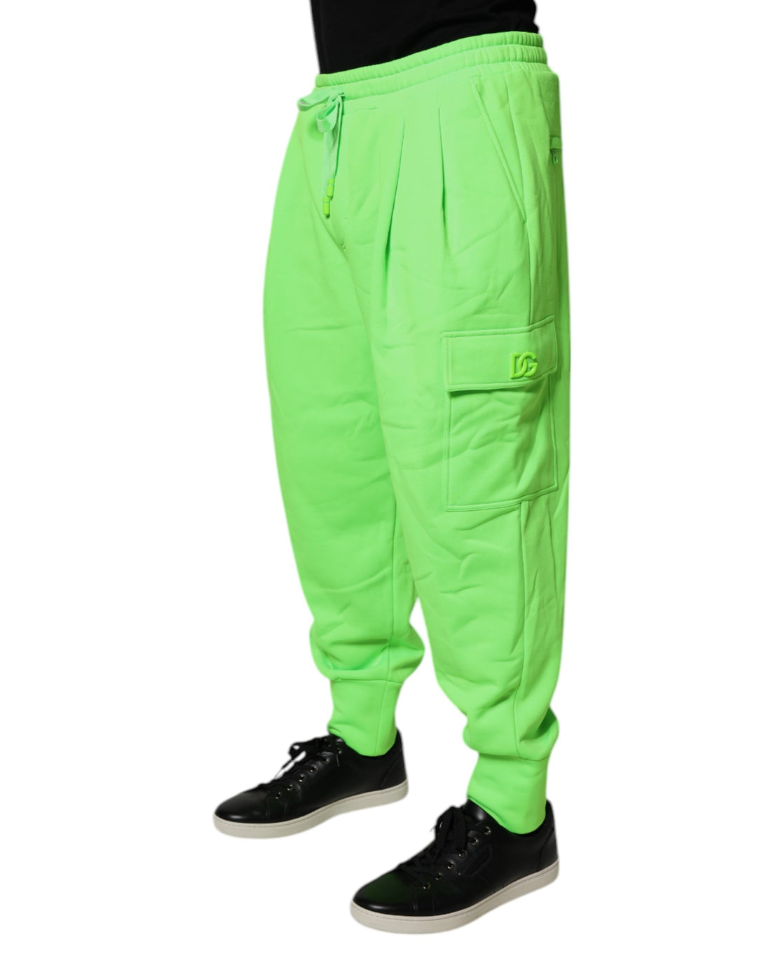Pantalon de jogging cargo vert fluo Dolce &amp;amp; Gabbana pour homme