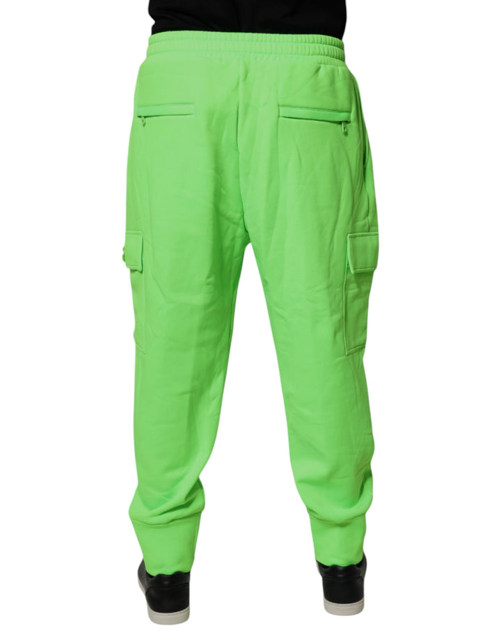 Pantalon de jogging cargo vert fluo Dolce &amp;amp; Gabbana pour homme