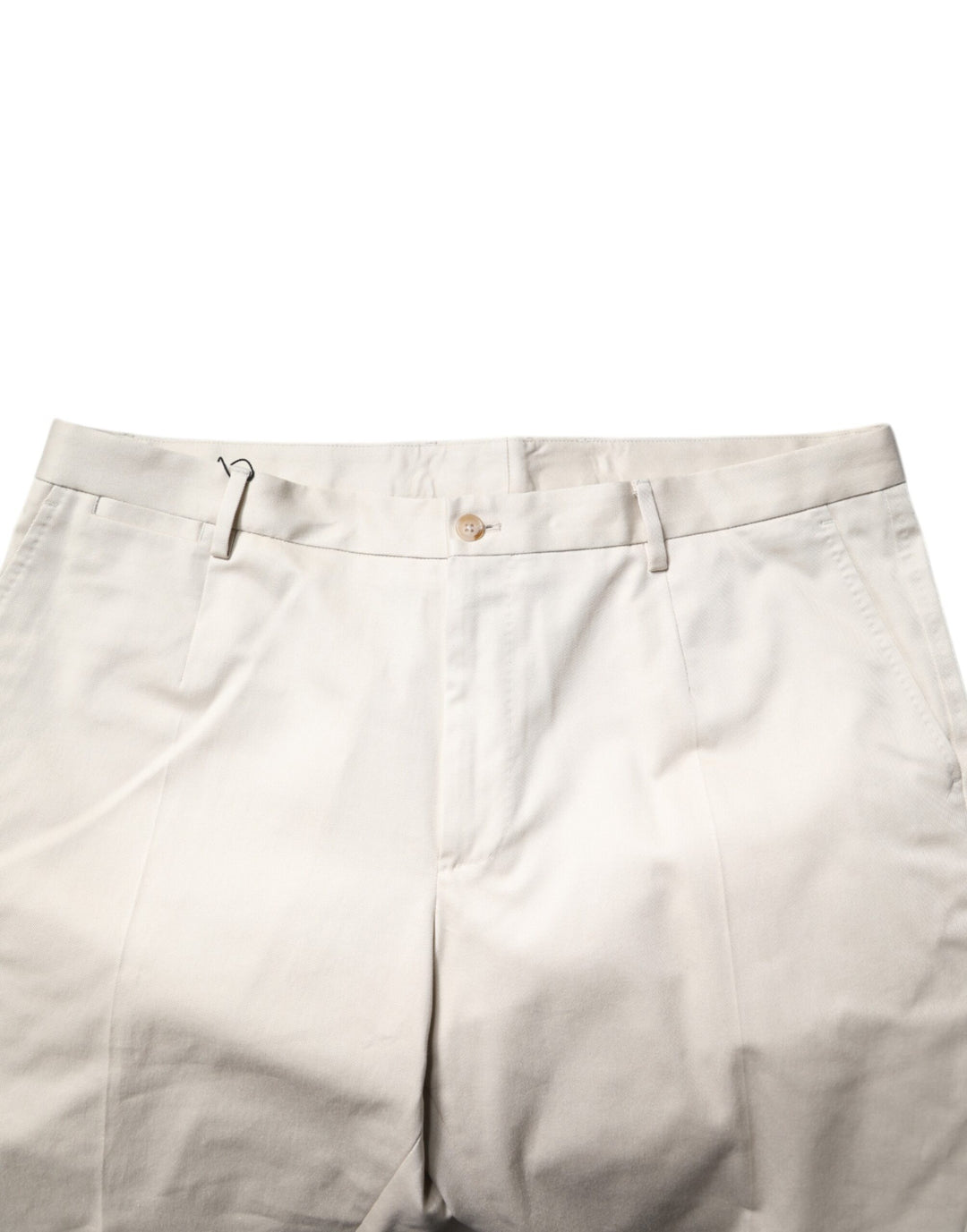 Dolce &amp; Gabbana Beige Cotton Stretch Mid Waist Bermuda Shorts
