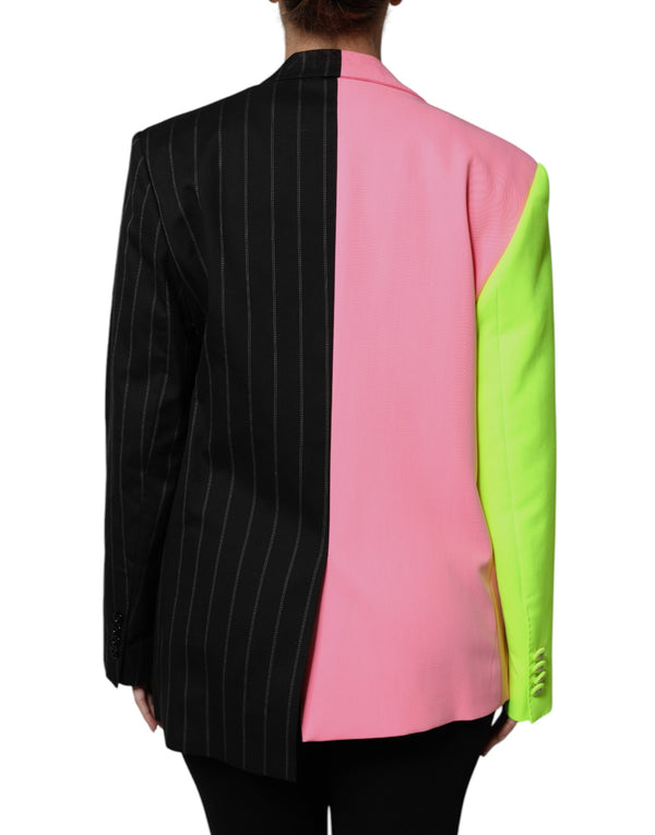 Dolce & Gabbana Sport Jackets - Multicolor Patchwork Embellished Coat Jacket