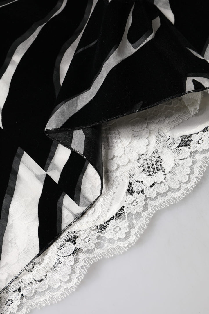 Dolce &amp; Gabbana Black White Zebra A-line Sheath Mini Dress