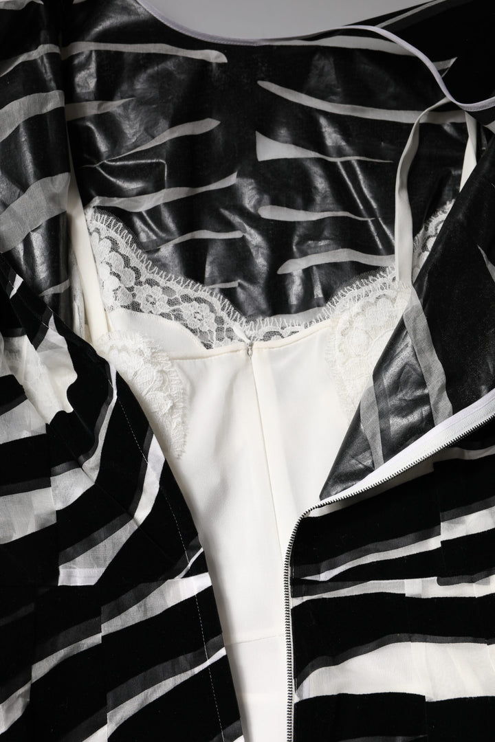 Dolce &amp; Gabbana Black White Zebra A-line Sheath Mini Dress