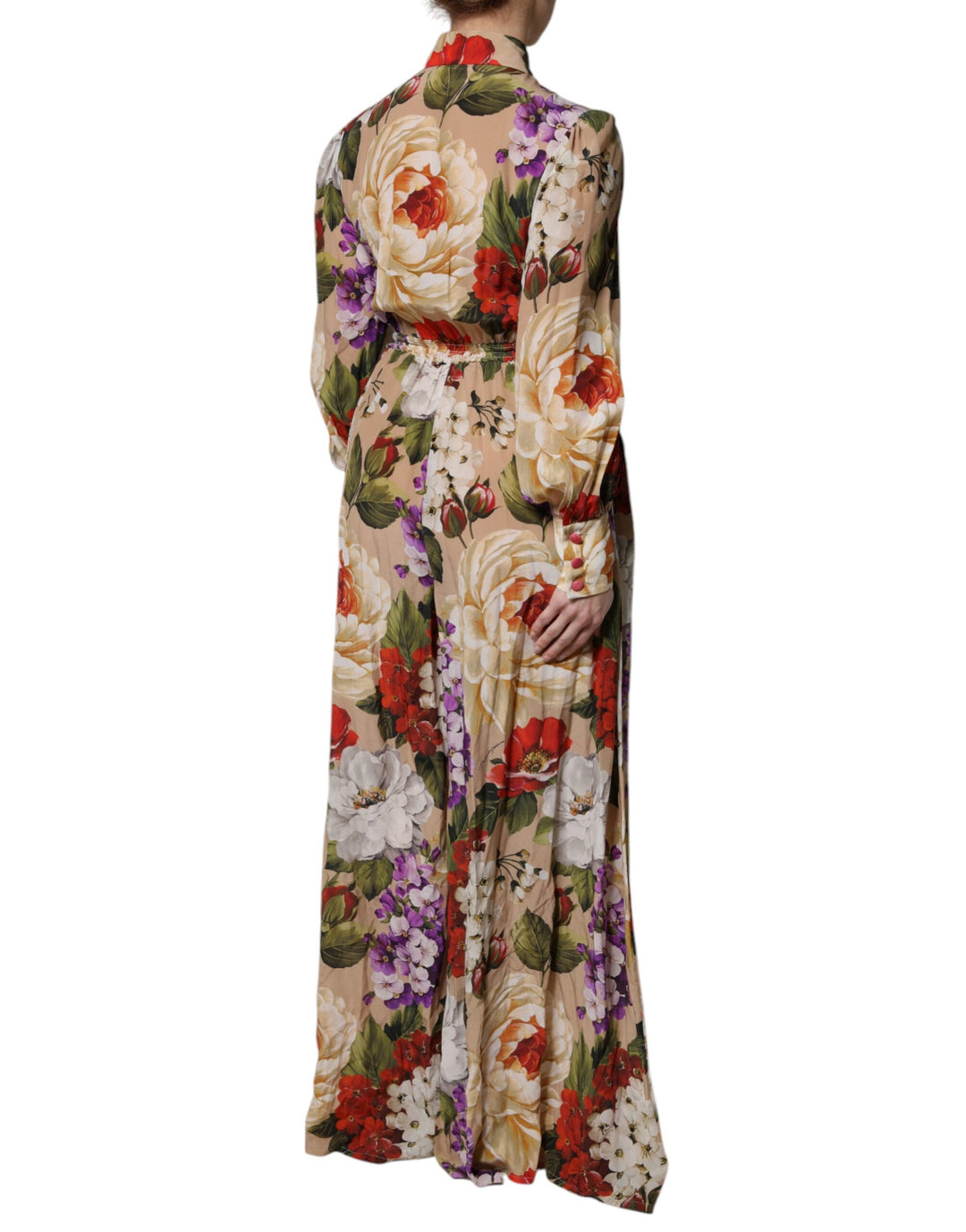 Dolce &amp; Gabbana Multicolor Floral Wide Leg Jumpsuit Dress