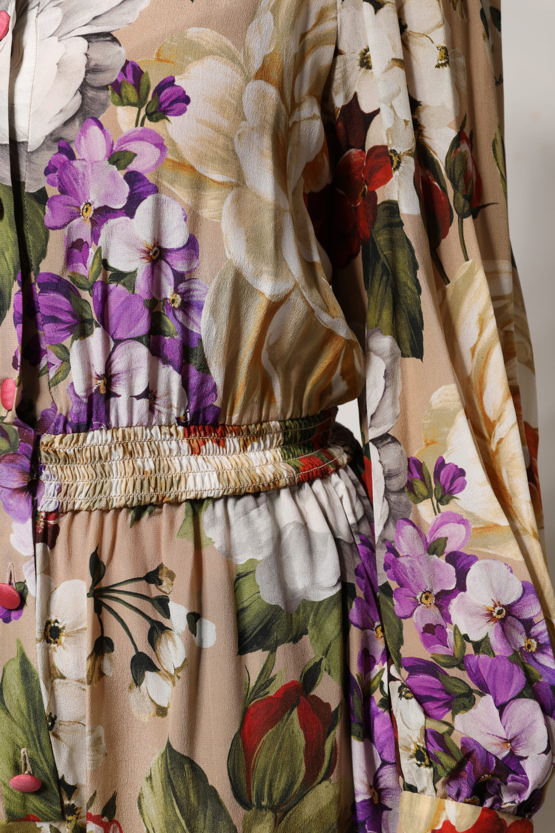 Dolce &amp; Gabbana Multicolor Floral Wide Leg Jumpsuit Dress