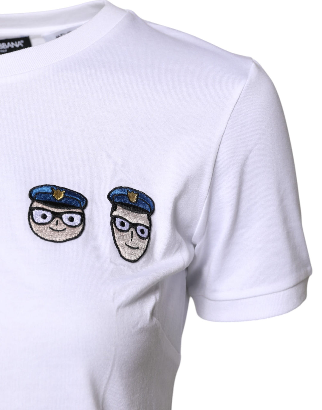 T-shirt ras du cou en coton blanc Dolce &amp;amp; Gabbana 