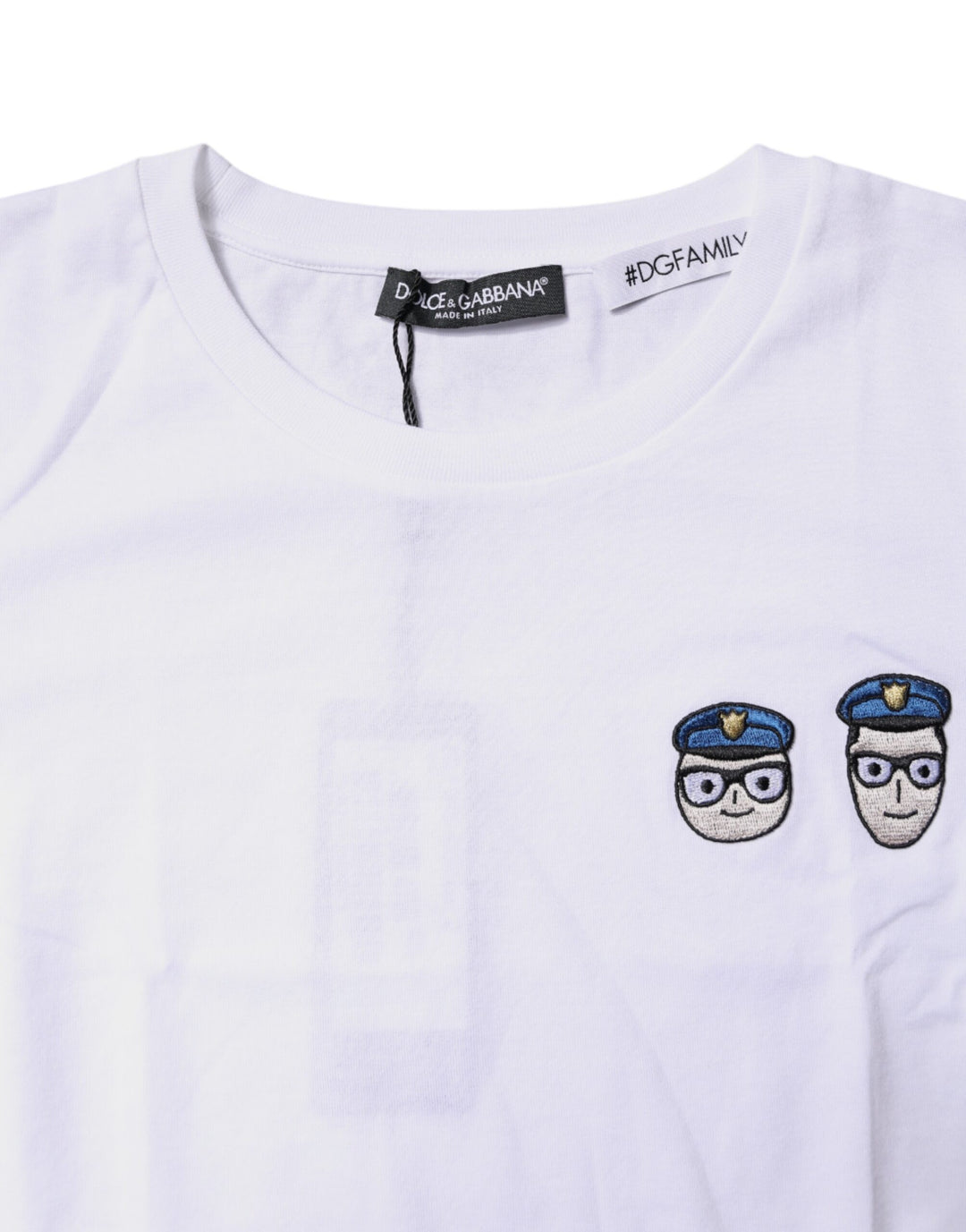 T-shirt ras du cou en coton blanc Dolce &amp;amp; Gabbana 