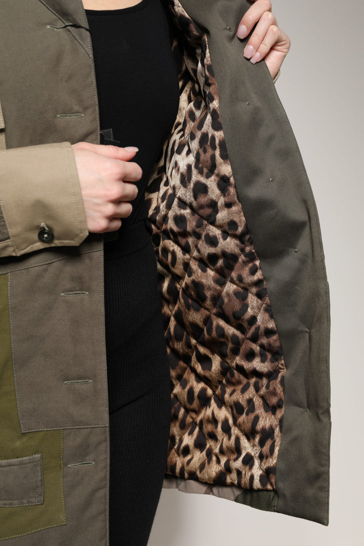 Dolce &amp; Gabbana Military Green Cotton Button Down Jacket