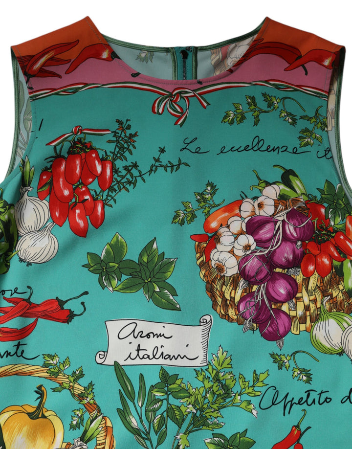 Dolce &amp; Gabbana Multicolor Floral Silk Sleeveless Tank Top
