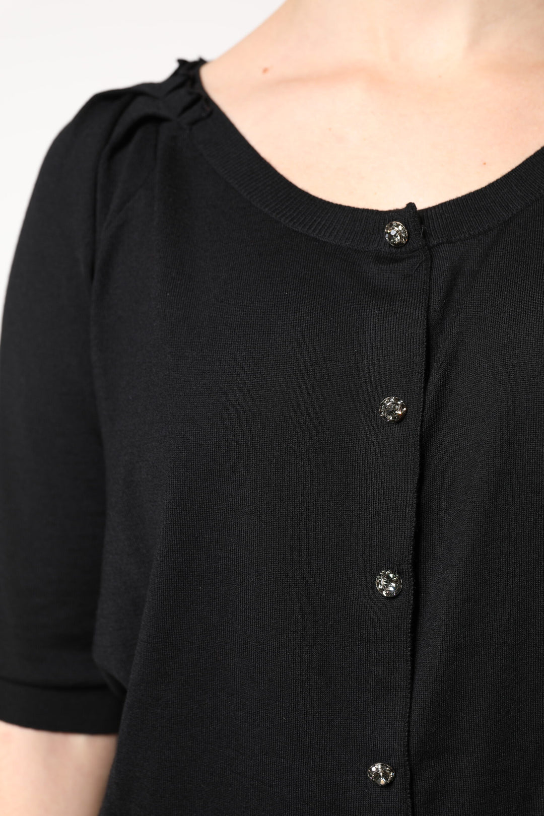 Dolce &amp; Gabbana Black Button Down Short Sleeve Blouse Top