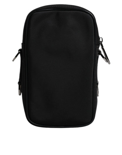 Dolce & Gabbana Multicolor Leopard Jacquard Logo Plaque Neck Strap Bag