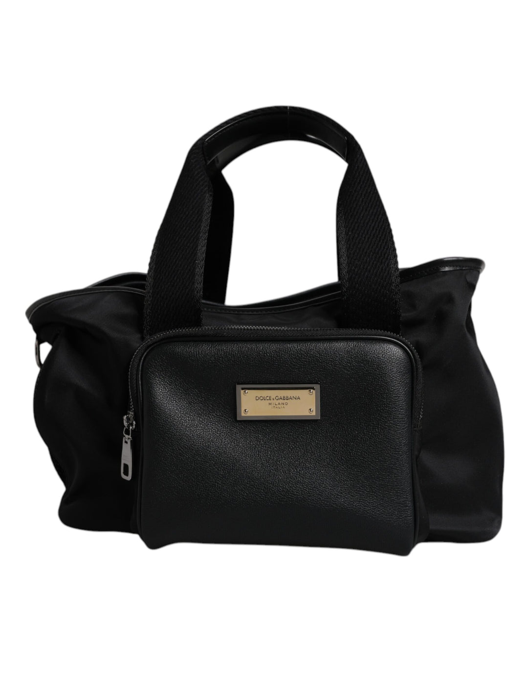 Dolce &amp; Gabbana Black Shoulder Strap Pet Carry Logo Plaque Bag
