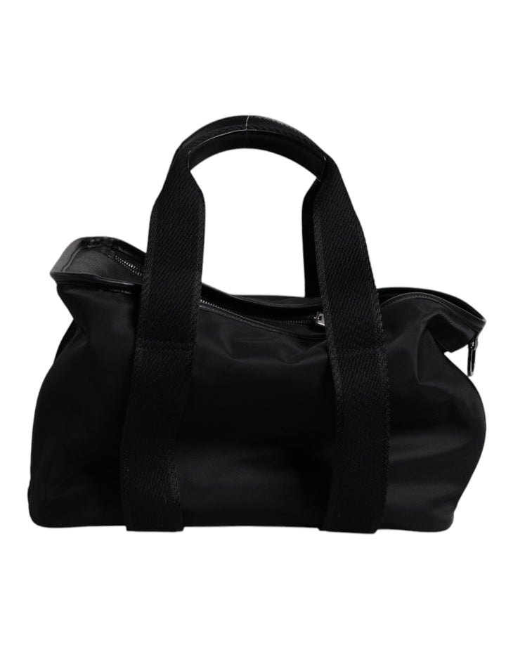 Dolce &amp; Gabbana Black Shoulder Strap Pet Carry Logo Plaque Bag
