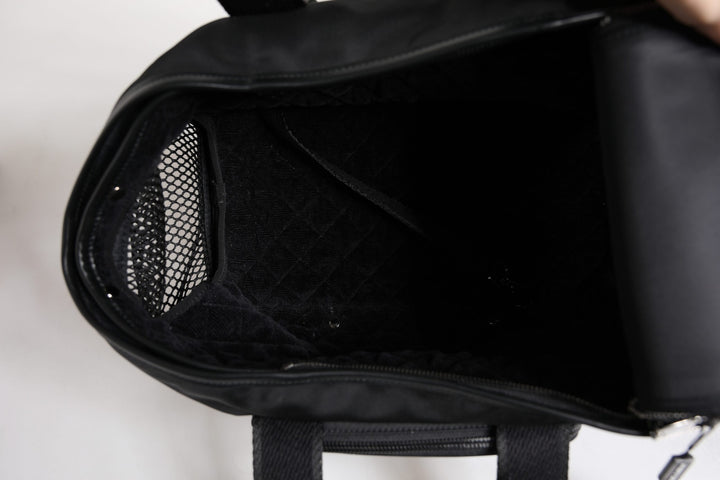 Dolce &amp; Gabbana Black Shoulder Strap Pet Carry Logo Plaque Bag