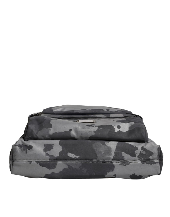 Dolce &amp; Gabbana Black Camouflage Shoulder Strap Logo Plaque Bag