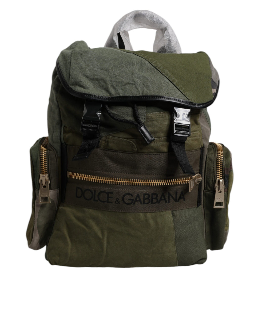 Sac à dos à cordon vert militaire Dolce Gabbana éblouissant