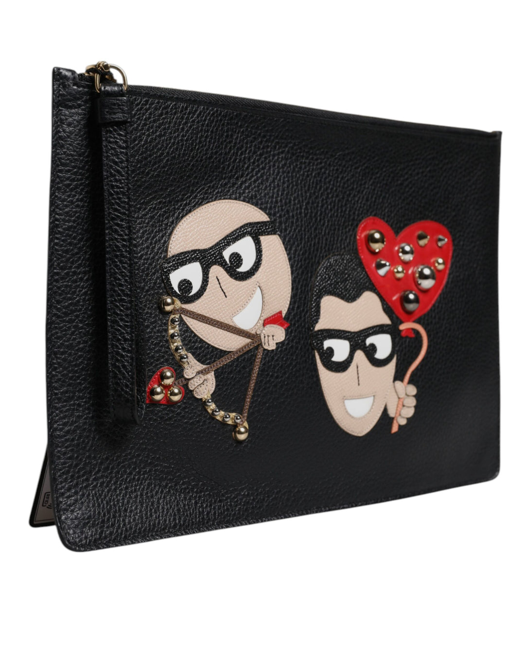 Pochette ornée Dolce Gabbana DGFamily, robe noire glamour