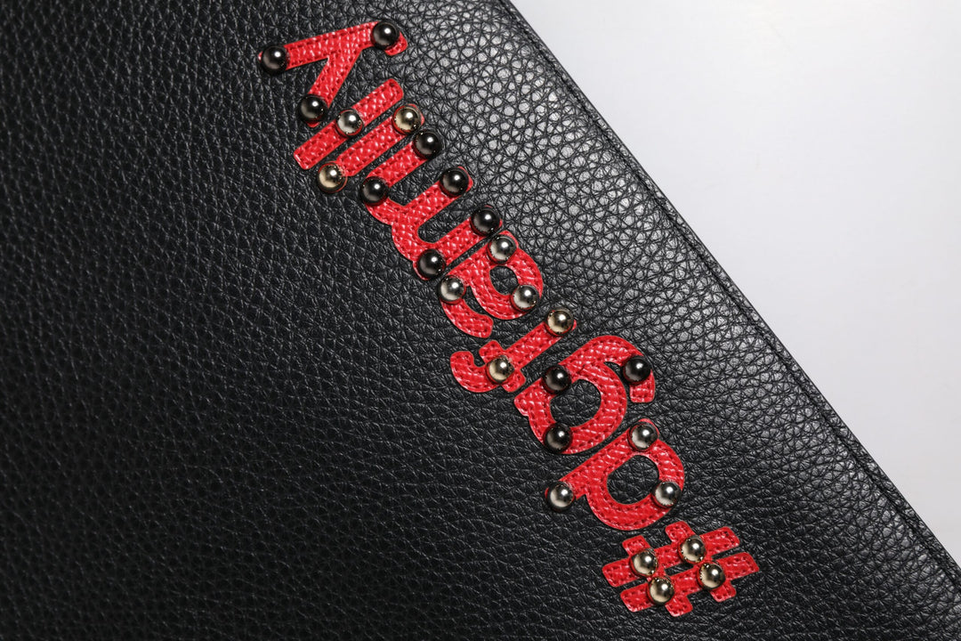 Pochette ornée Dolce Gabbana DGFamily, robe noire glamour