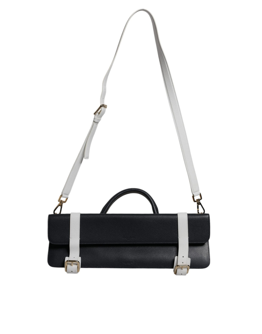 Sac bandoulière Dolce Gabbana en cuir de veau bleu et blanc Sensation