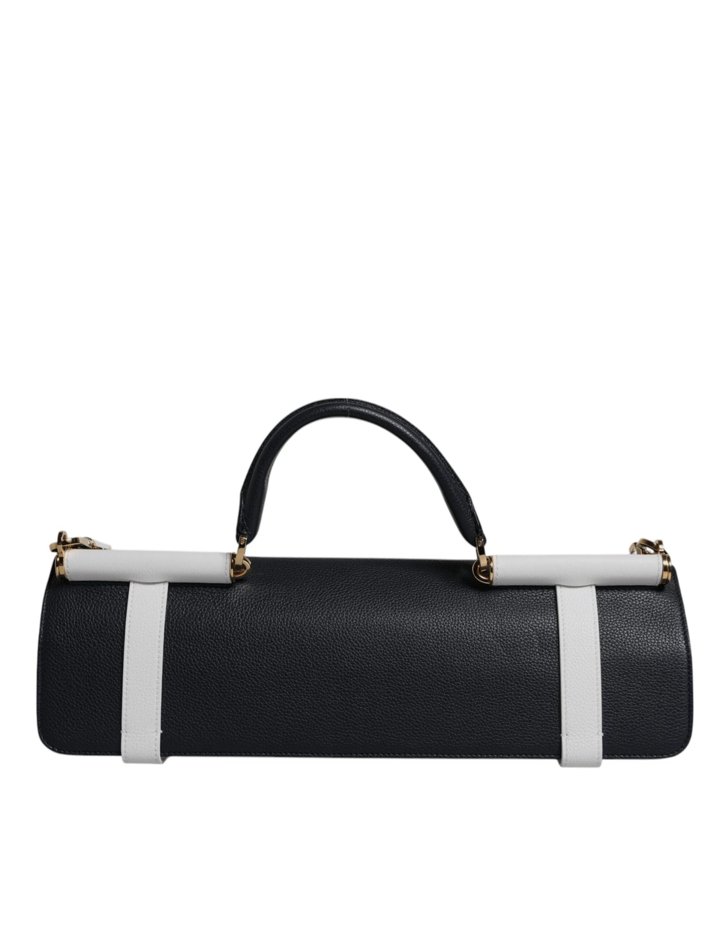 Dolce & Gabbana Blue White Calfskin Leather Crossbody Shoulder Bag