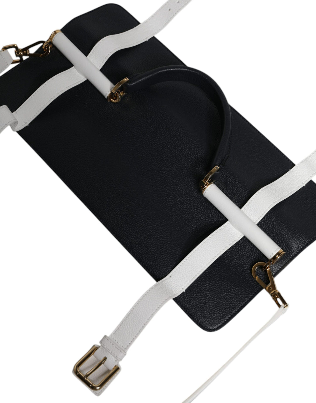 Sac bandoulière Dolce Gabbana en cuir de veau bleu et blanc Sensation