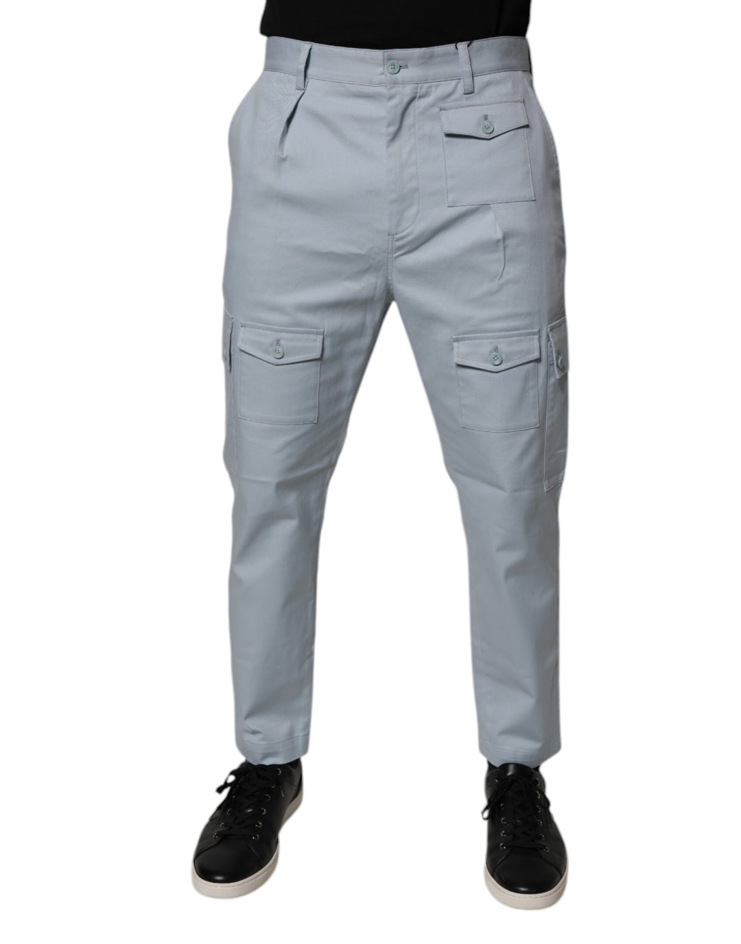 Pantalones cargo cónicos de algodón azul claro de Dolce &amp;amp; Gabbana