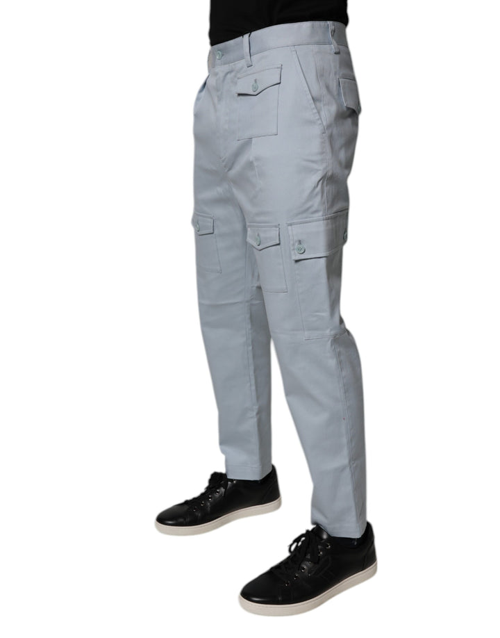 Pantalones cargo cónicos de algodón azul claro de Dolce &amp;amp; Gabbana