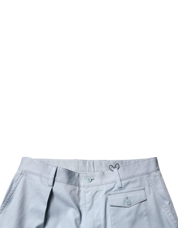 Pantalones cargo cónicos de algodón azul claro de Dolce &amp;amp; Gabbana