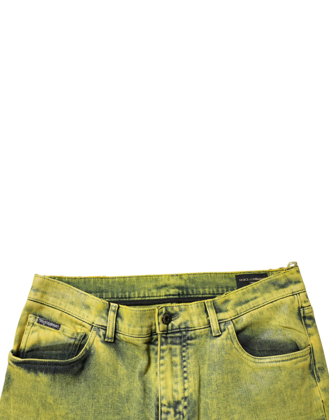 Jean skinny en coton stretch jaune Dolce &amp; Gabbana pour homme