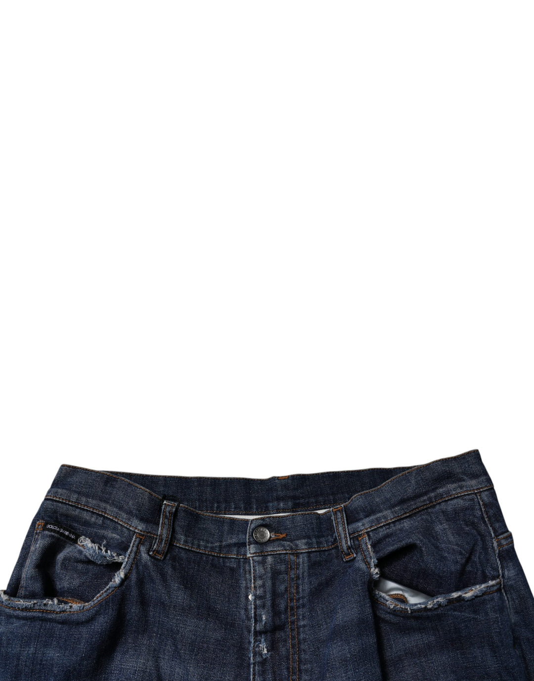 Jean large bleu foncé en denim Dolce &amp;amp; Gabbana pour homme
