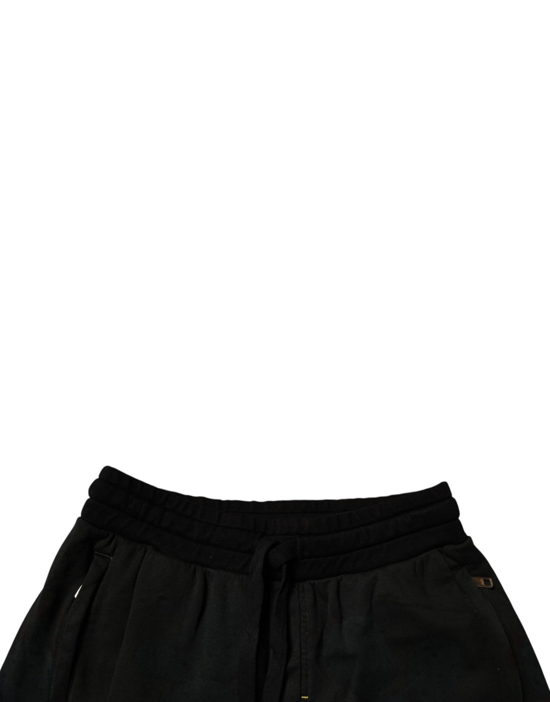 Dolce &amp; Gabbana Black Cotton Sweatshorts Men Bermuda Shorts