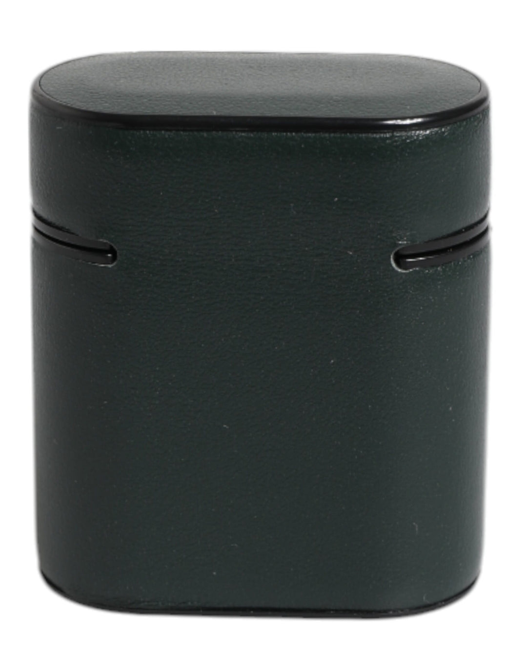 Dolce &amp; Gabbana Green Calfskin Leather Logo Print Flip Holder Airpods Case