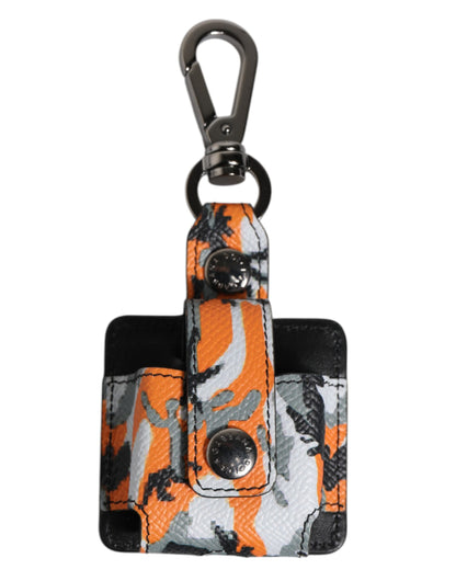 Estuche de piel con camuflaje multicolor para Airpods de Dolce &amp; Gabbana